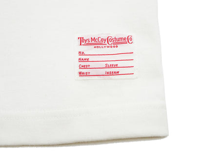 TOYS McCOY Steve McQueen Inspired Long Sleeve Pocket T-Shirt - Men's Solid Color Loopwheeled Tee - TMC2543 011 Off-White