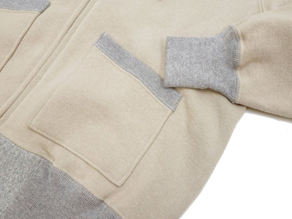 TOYS McCOY Men's Heavyweight Full Zip Hoodie - Vintage-Style Zip-Up Solid Hooded Sweatshirt TMC2567 040 Sand-Beige