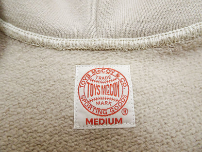 TOYS McCOY Men's Heavyweight Full Zip Hoodie - Vintage-Style Zip-Up Solid Hooded Sweatshirt TMC2567 040 Sand-Beige