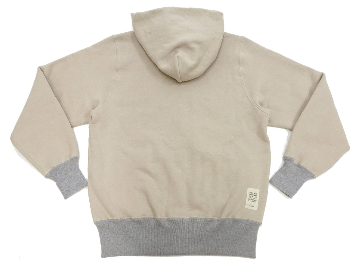 TOYS McCOY Men's Heavyweight Full Zip Hoodie - Vintage-Style Zip-Up Solid Hooded Sweatshirt TMC2567 040 Sand-Beige