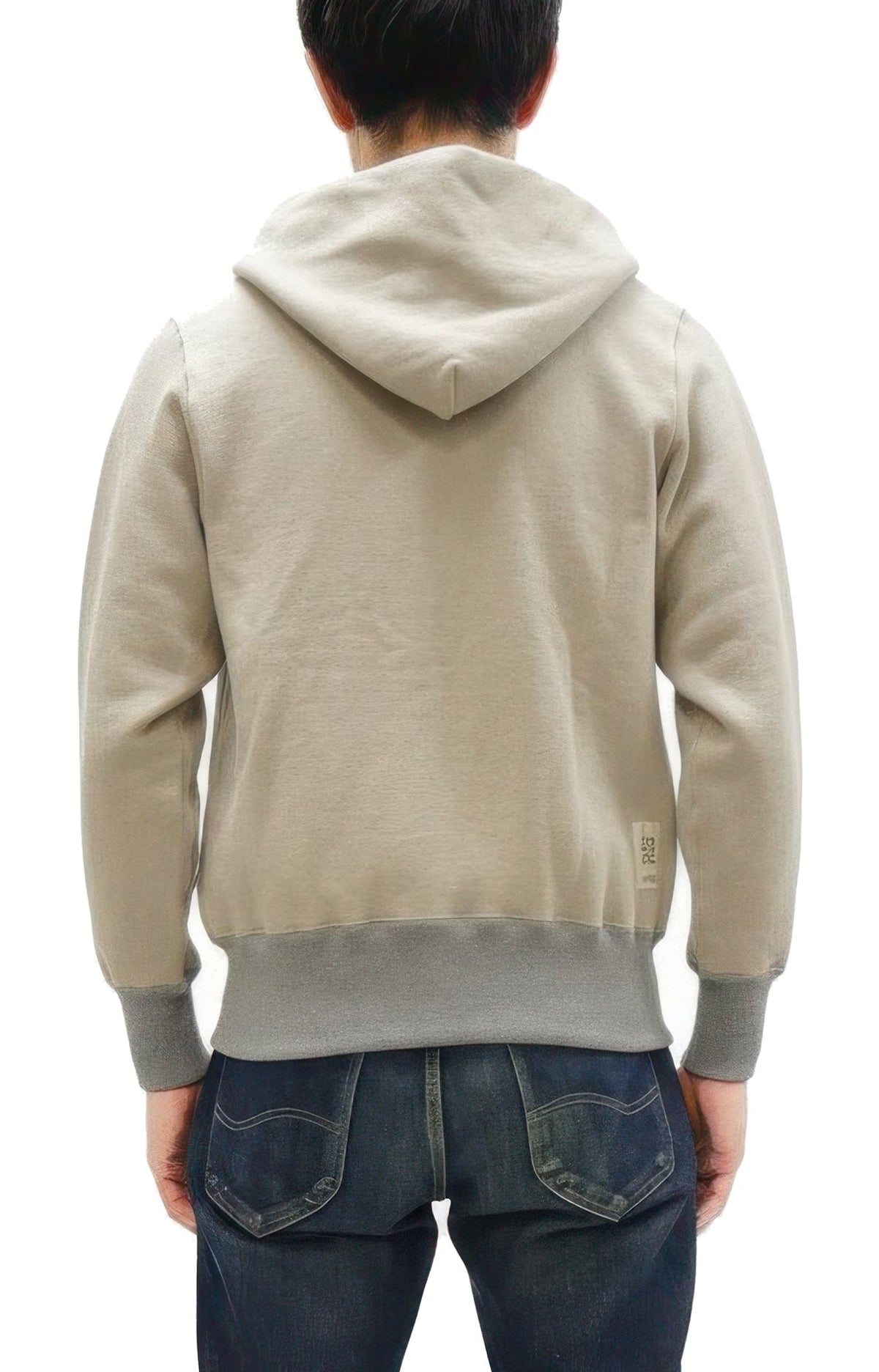 TOYS McCOY Men's Heavyweight Full Zip Hoodie - Vintage-Style Zip-Up Solid Hooded Sweatshirt TMC2567 040 Sand-Beige