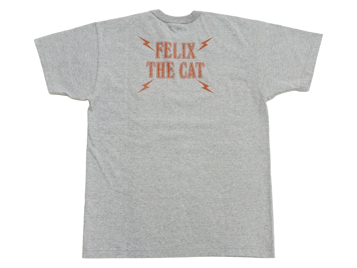 TOYS McCOY Men's Felix the Cat Short-Sleeve Graphic T-Shirt, Garment-Dyed Loopwheel Tubular Tee, Made in Japan (TMC2603 020 Ash Gray)