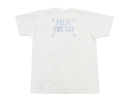 TOYS McCOY Men's Felix the Cat Short-Sleeve Graphic T-Shirt, Garment-Dyed Loopwheel Tubular Tee, Made in Japan (TMC2603 011 Aged Off White)