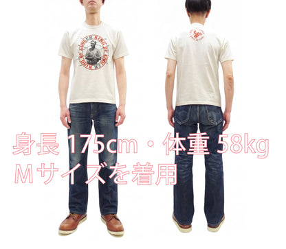TOYS McCOY Men's Short-Sleeve Steve McQueen Graphic T-Shirt, Tubular Knit Jersey, One-Wash, Made in Japan (TMC2605 011 Soft Off-White)
