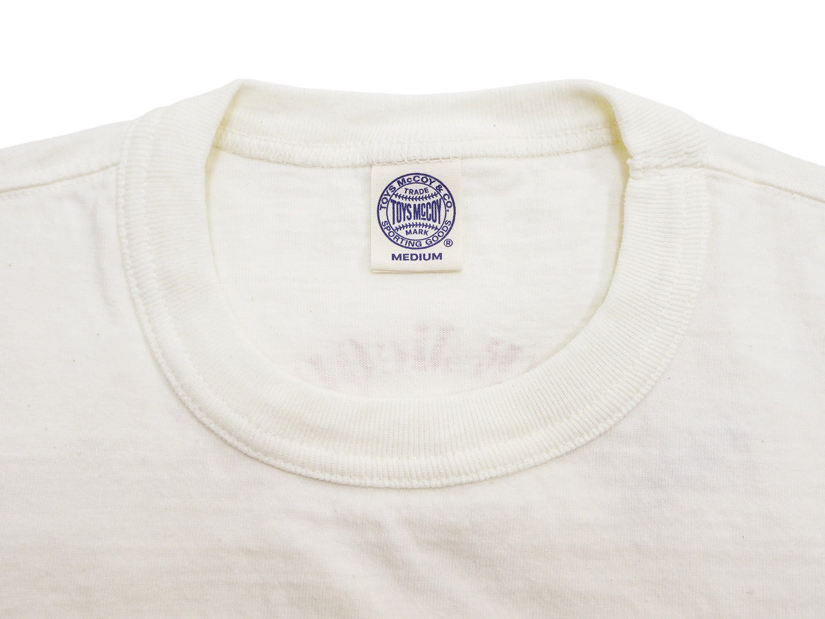 TOYS McCOY Men's Short-Sleeve Steve McQueen Graphic T-Shirt, Tubular Knit Jersey, One-Wash, Made in Japan (TMC2605 011 Soft Off-White)