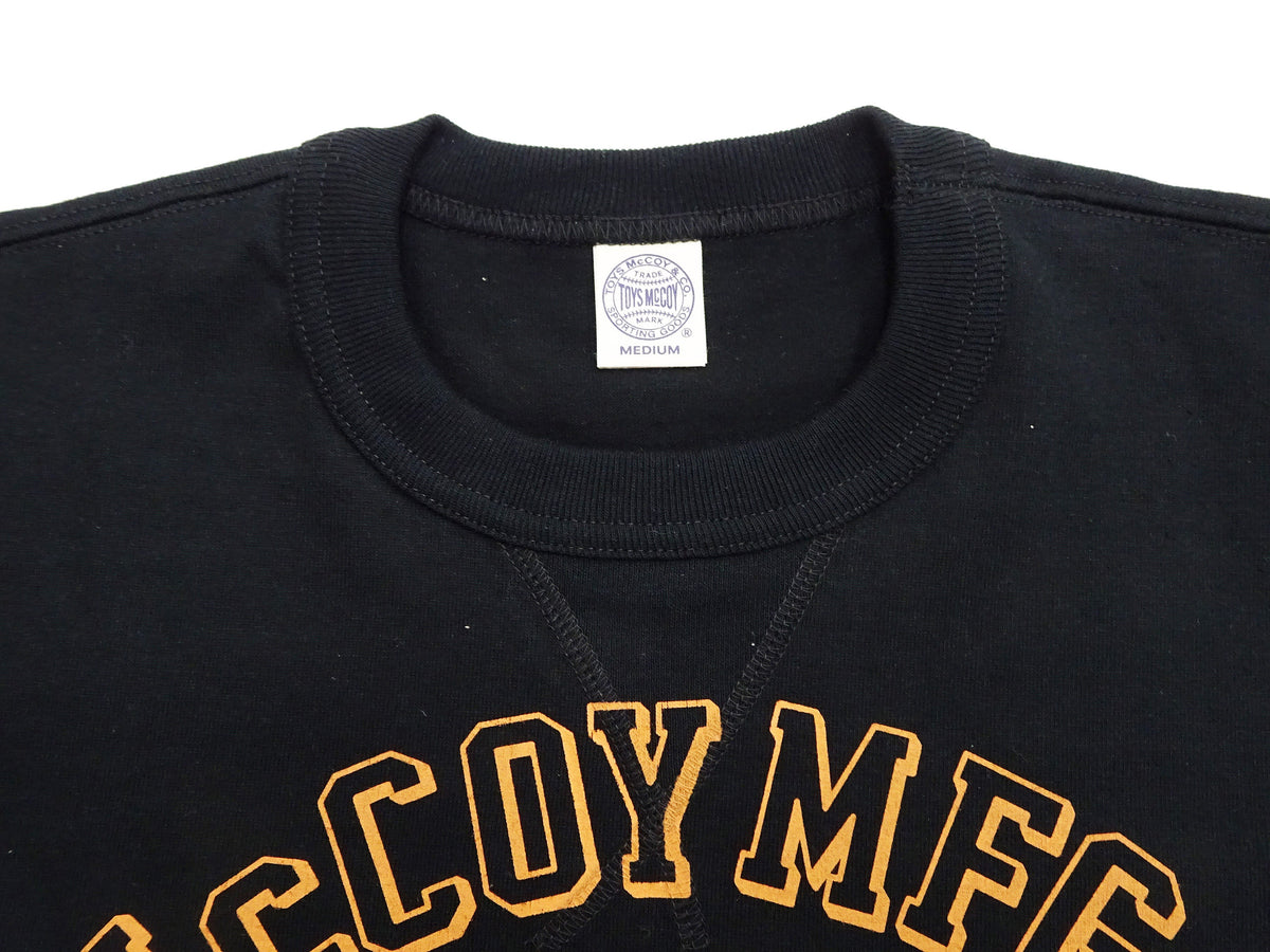 TOYS McCOY Men's Short Sleeve Military Graphic Vintage-Inspired T-Shirt, Loopwheel Tubular Tee with V-Gusset, Unwashed Finish, Made in Japan (TMC2608 030 Black)