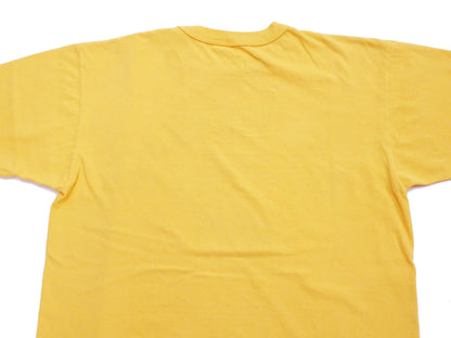 TOYS McCOY Men's Taxi Driver "U.S. Marines" Graphic Short Sleeve T-Shirt - Garment-Dyed Circular-Knit Tubular Tee - Made in Japan (TMC2624 060 Yellow)