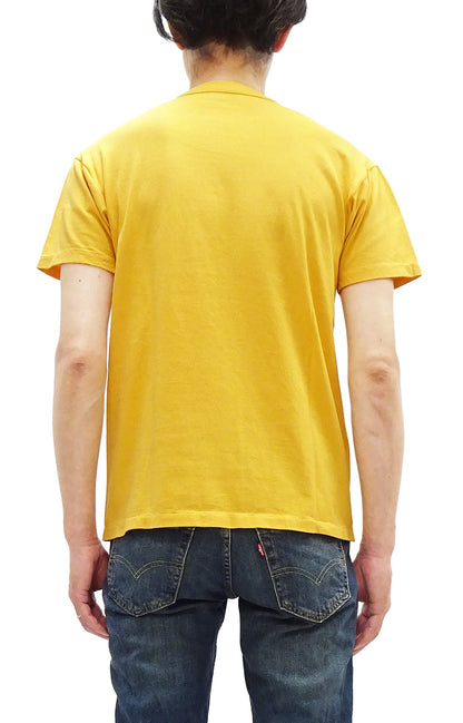 TOYS McCOY Men's Taxi Driver "U.S. Marines" Graphic Short Sleeve T-Shirt - Garment-Dyed Circular-Knit Tubular Tee - Made in Japan (TMC2624 060 Yellow)