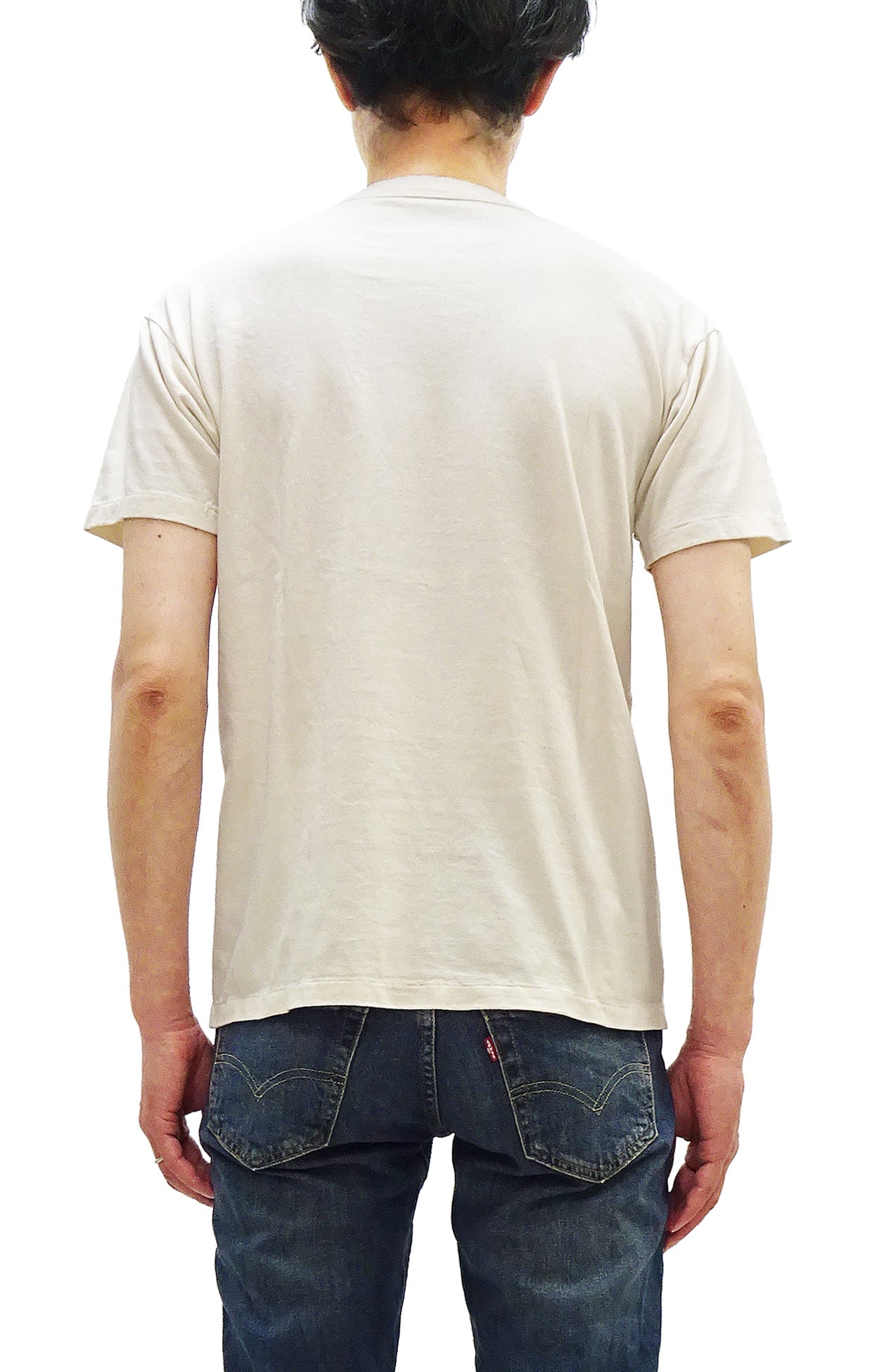 TOYS McCOY Men's Taxi Driver "U.S. Marines" Graphic Short Sleeve T-Shirt - Garment-Dyed Circular-Knit Tubular Tee - Made in Japan (TMC2624 040 Natural)