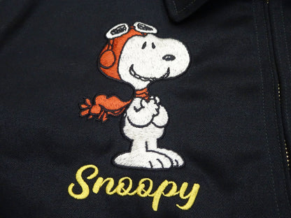 TOYS McCOY Snoopy Embroidered Jacket Men's Casual Vietnam Tour Jacket Style Souvenir Jacket TMJ2504 Black