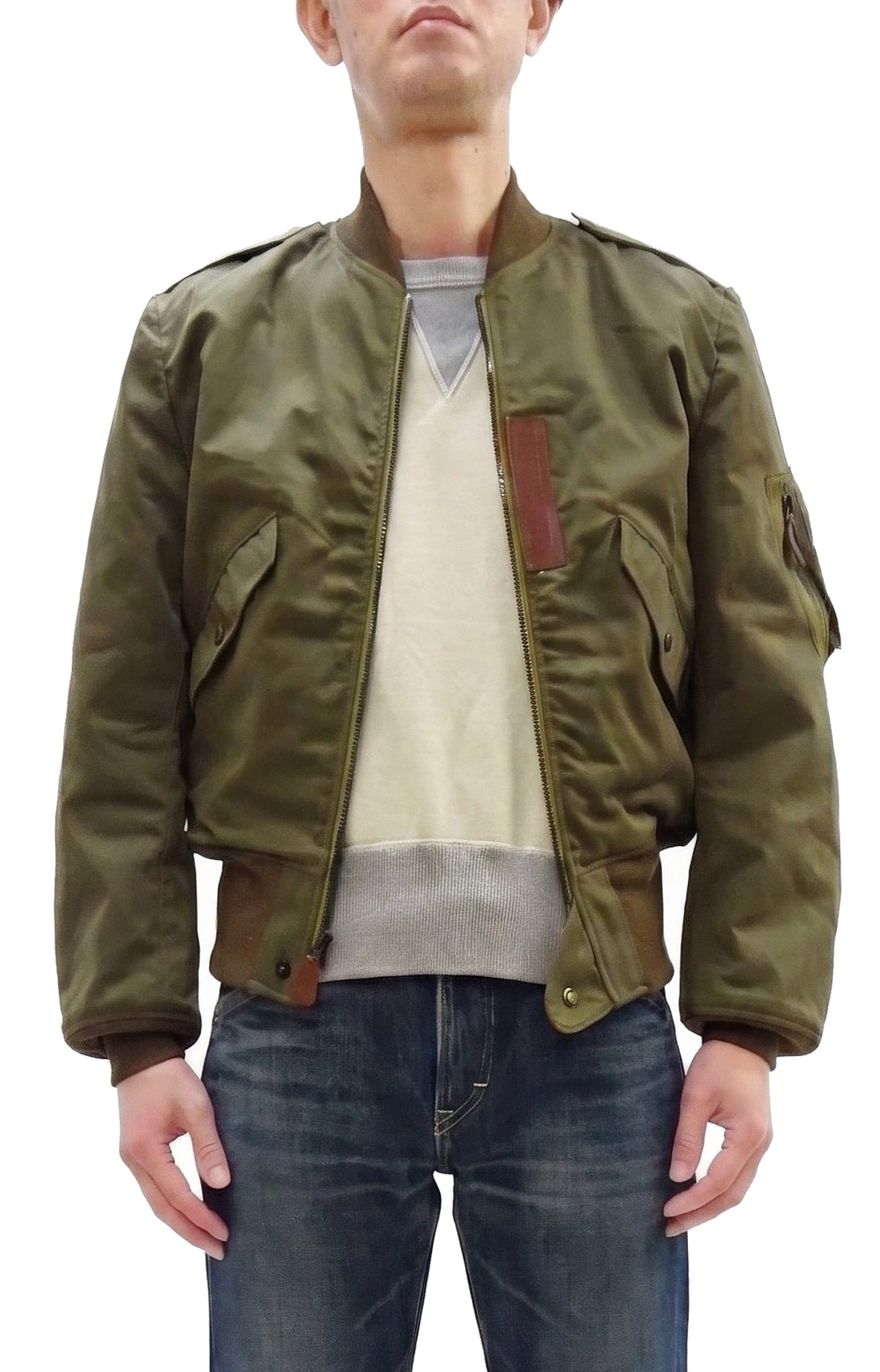 TOYS McCOY Men's L-2 Flight Jacket Personal Equipment Laboratory Test Sample Cotton Twill Model Made in Japan (TMJ2607 160 Olive)