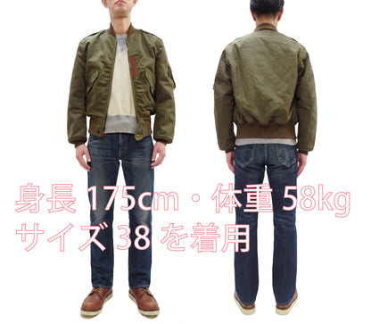 TOYS McCOY Men's L-2 Flight Jacket Personal Equipment Laboratory Test Sample Cotton Twill Model Made in Japan (TMJ2607 160 Olive)