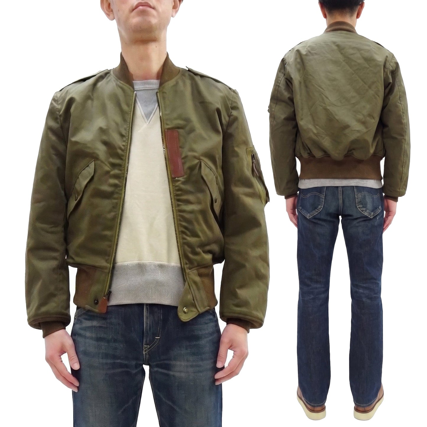 TOYS McCOY Men's L-2 Flight Jacket Personal Equipment Laboratory Test Sample Cotton Twill Model Made in Japan (TMJ2607 160 Olive)