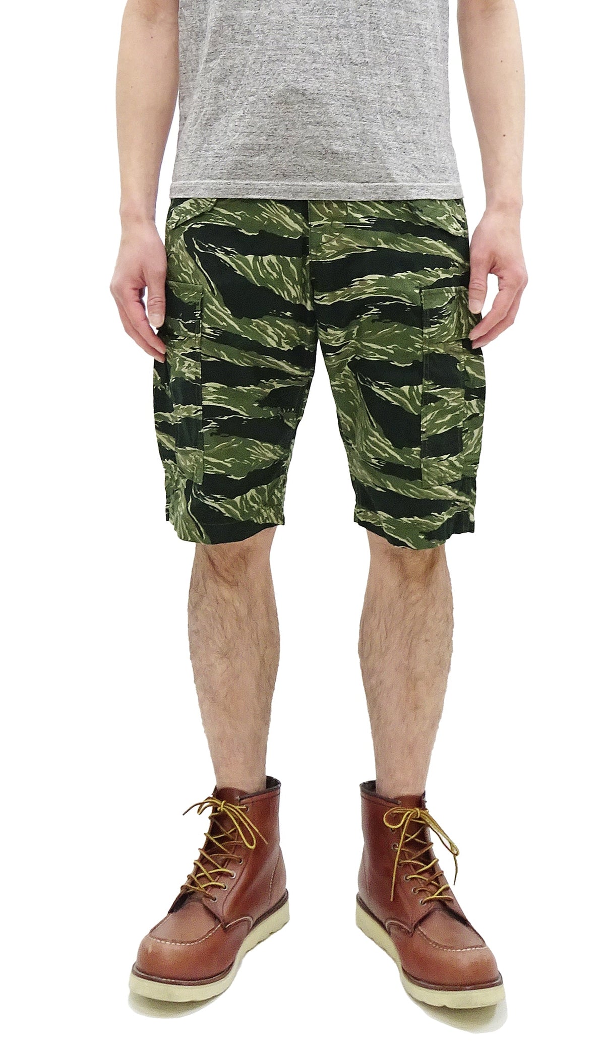 TOYS McCOY Cargo Shorts Men's Classic U.S. Army Fatigue-Inspired Casual Short Pants TMP1802 161 Tiger Stripe Camouflage Pattern