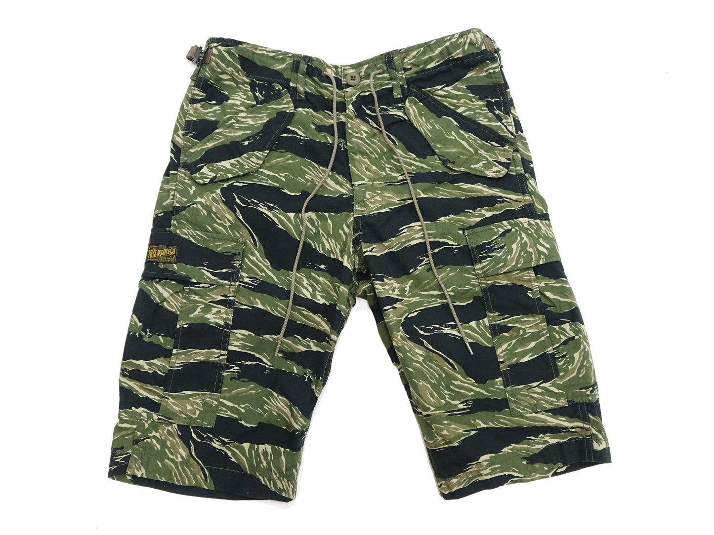 TOYS McCOY Cargo Shorts Men's Classic U.S. Army Fatigue-Inspired Casual Short Pants TMP1802 161 Tiger Stripe Camouflage Pattern