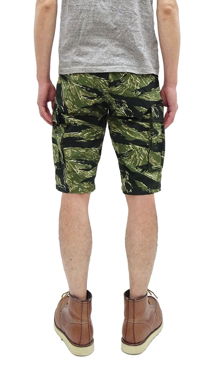 TOYS McCOY Cargo Shorts Men's Classic U.S. Army Fatigue-Inspired Casual Short Pants TMP1802 161 Tiger Stripe Camouflage Pattern