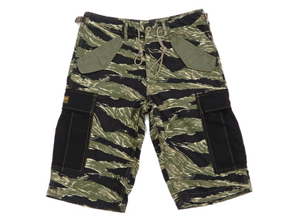 TOYS McCOY Men's Military Cargo Shorts Tiger Stripe Camouflage Pattern TMP1902