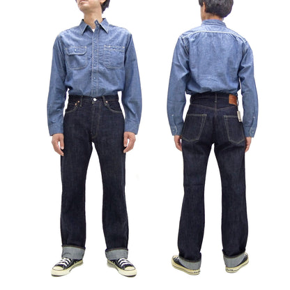 TOYS McCOY Jeans TMP2304 Men's Classic Relaxed Straight Fit One-Washed 13.5 oz. Deep Indigo Denim Pants Lot 675XX