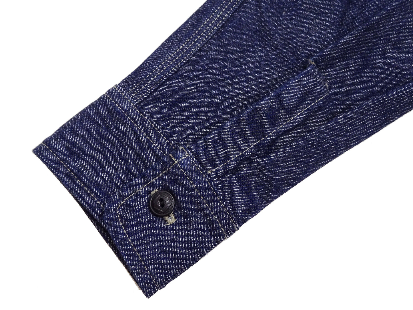 TOYS McCOY Denim Shirt Men's Casual Long Sleeve Plain 10.5 oz Indigo Denim Work Shirt TMS2406