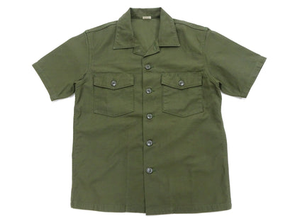 TOYS McCOY Men's Short-Sleeve Shirt - Reproduction of the U.S. Army OG-107 Utility Shirt (Modified Short-Sleeve Version) TMS2505 Olive