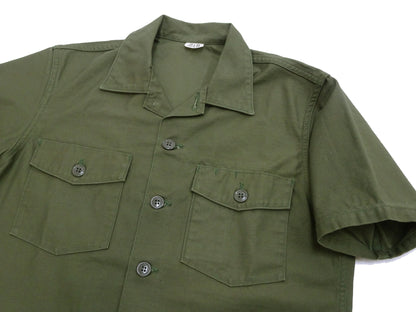 TOYS McCOY Men's Short-Sleeve Shirt - Reproduction of the U.S. Army OG-107 Utility Shirt (Modified Short-Sleeve Version) TMS2505 Olive