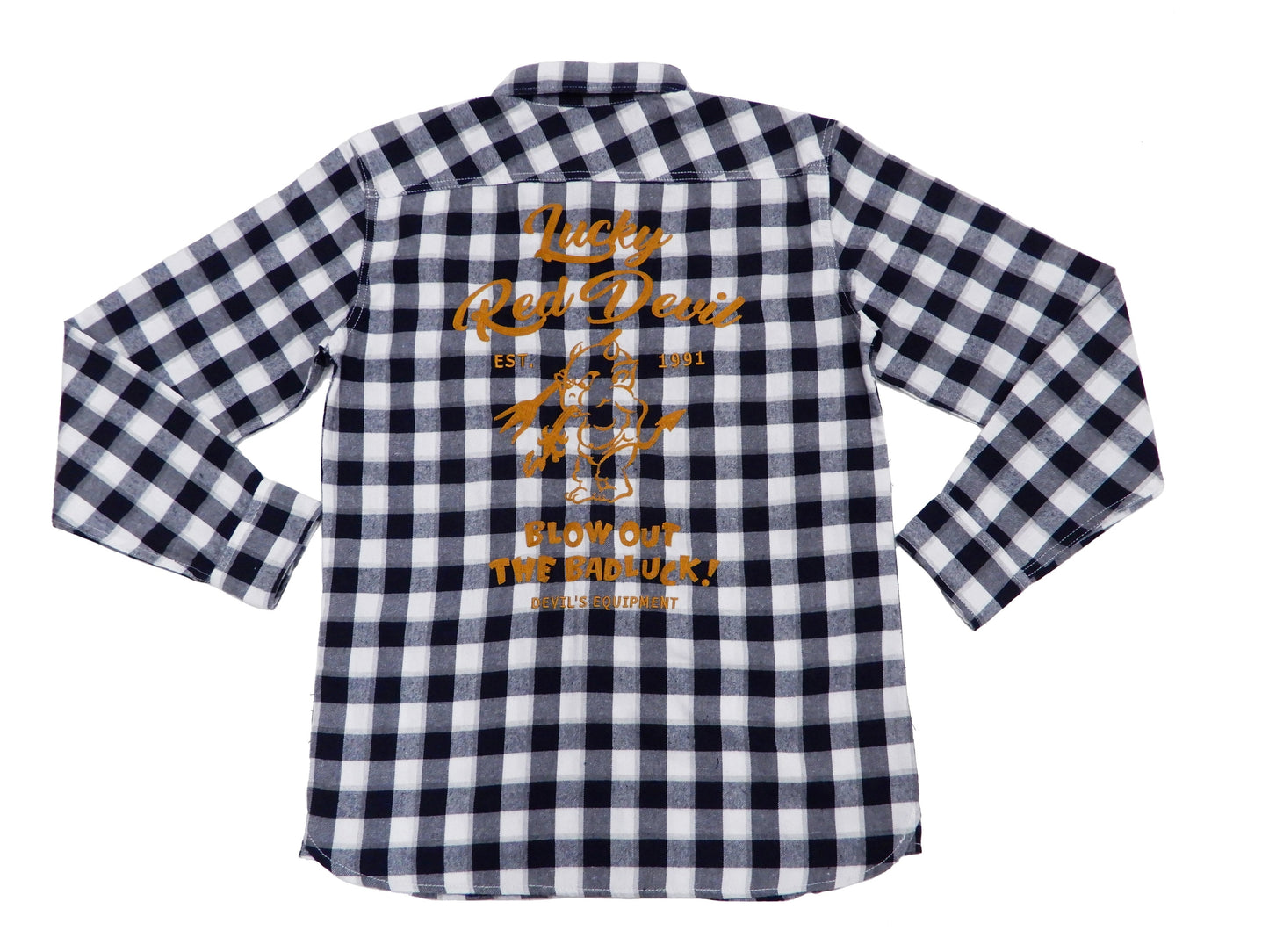 Tedman Custom Embroidered Plaid Flannel Shirt Men's Long Sleeve Shirt TNS-700 Off/Navy