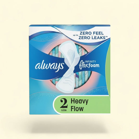 Always Infinity Feminine Pads with Wings, Size 2, 32 Count
