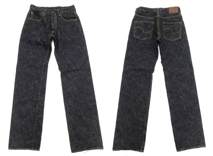 ONI Denim Men's 17 oz Bumpy Denim Selvedge Jeans - Regular Straight Fit - Indigo Overdyed with Ocher Pigment - Made in Japan (ONI277-Bumpy)