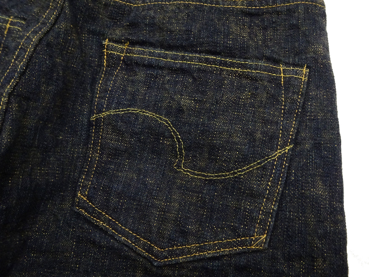 ONI Denim Men's 17 oz Bumpy Denim Selvedge Jeans - Regular Straight Fit - Indigo Overdyed with Ocher Pigment - Made in Japan (ONI277-Bumpy)