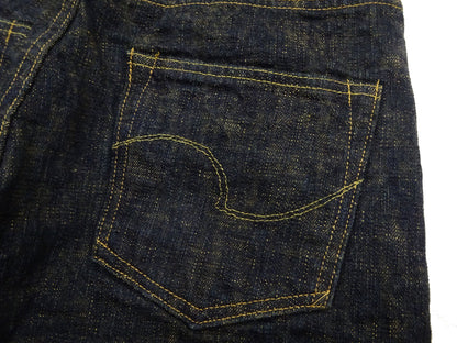 ONI Denim Men's 17 oz Bumpy Denim Selvedge Jeans - Regular Straight Fit - Indigo Overdyed with Ocher Pigment - Made in Japan (ONI277-Bumpy)