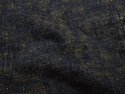 ONI Denim Men's 17 oz Bumpy Denim Selvedge Jeans - Regular Straight Fit - Indigo Overdyed with Ocher Pigment - Made in Japan (ONI277-Bumpy)
