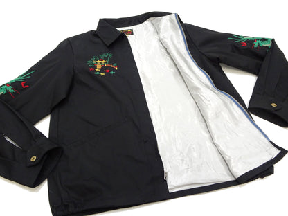 Tailor Toyo Vietnam Jacket - Men's Modern Revival of Viet-Jumper Vietnam Souvenir Jacket / TT15796-119 Black