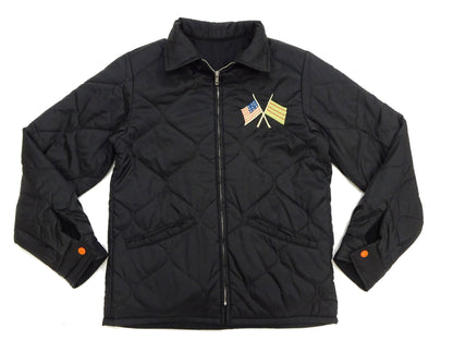 Tailor Toyo Reversible Vietnam Jacket with Insulation - Men's Modern Reinterpretation of Viet-Jumper Vietnam Souvenir Jacket / TT15800-119 Black