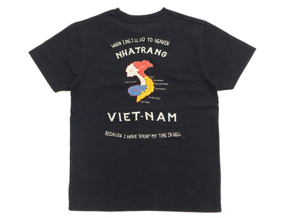 Tailor Toyo Men's Vietnam Jacket-Inspired Embroidered Short Sleeve T-Shirt, Cotton Tee (Toyo Enterprises TT79745 119 Black)