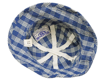 Union Supply Men's Palaka Plaid Bucket Hat - Vintage Hawaiian Workwear Style, Made in Japan (Toyo Enterprise US02883 421 One-Wash)