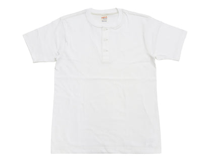Whitesville Men's Short-Sleeve Henley T-Shirt, 100% Cotton Tubular-Knit Jersey, Slim Fit, One-Pack, Made in Japan (WV79681 105 Off-White)