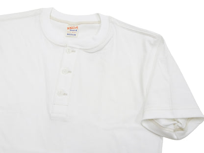 Whitesville Men's Short-Sleeve Henley T-Shirt, 100% Cotton Tubular-Knit Jersey, Slim Fit, One-Pack, Made in Japan (WV79681 105 Off-White)