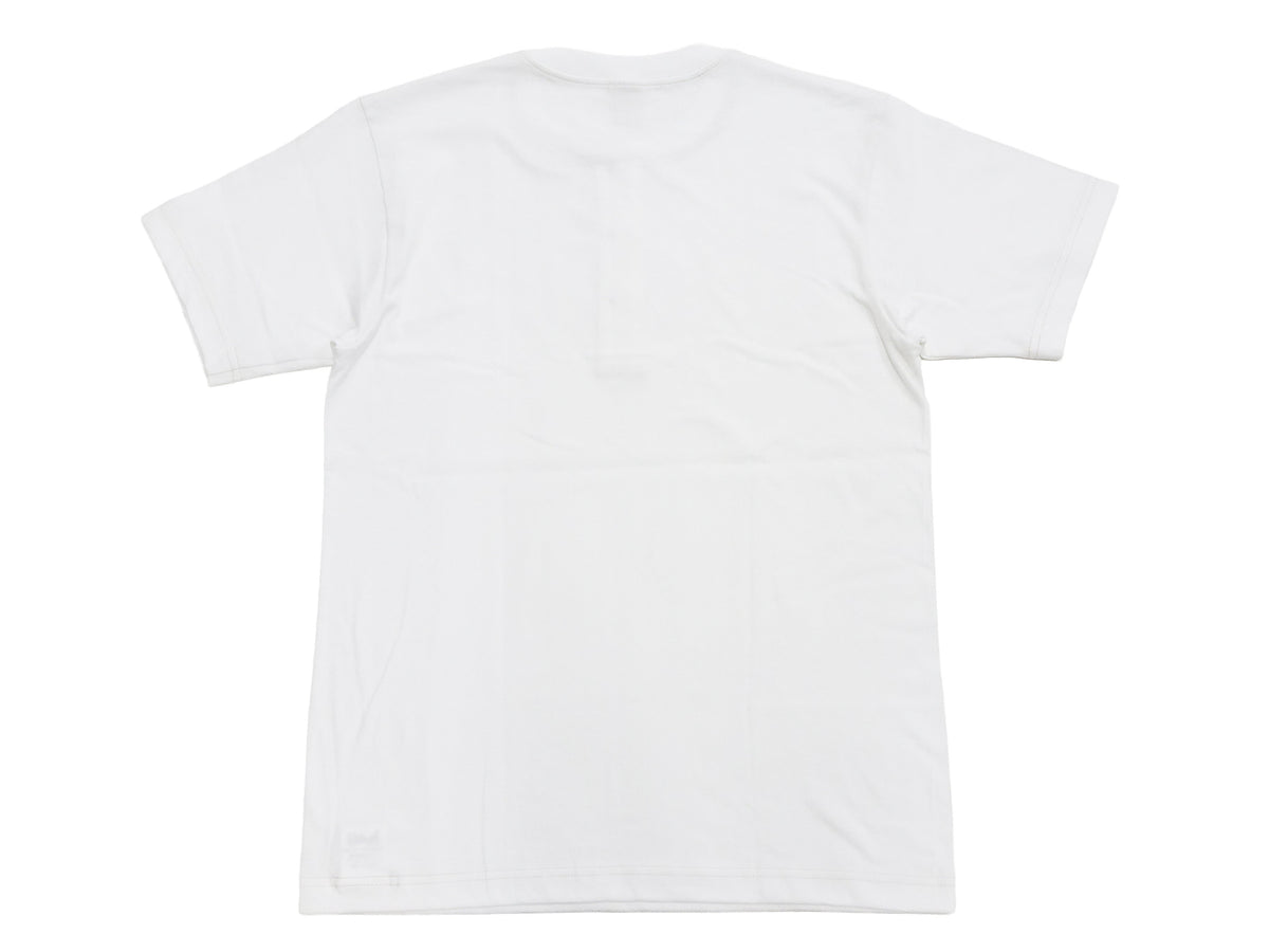 Whitesville Men's Short-Sleeve Henley T-Shirt, 100% Cotton Tubular-Knit Jersey, Slim Fit, One-Pack, Made in Japan (WV79681 105 Off-White)