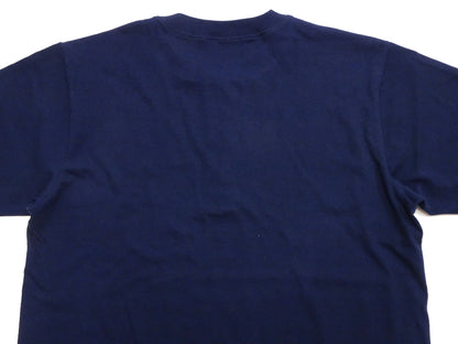 Whitesville Men's Short-Sleeve Henley T-Shirt, 100% Cotton Tubular-Knit Jersey, Slim Fit, One-Pack, Made in Japan (WV79681 128 Navy)