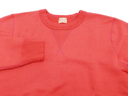 Whitesville Plain Sweatshirt Men's Loop-wheeled V-Insert Vintage Style WV67728 Red