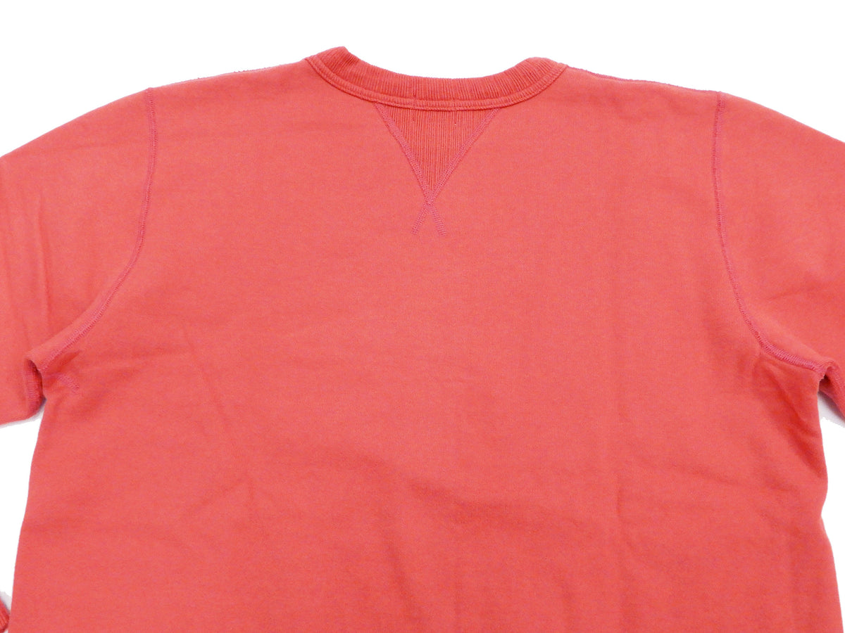 Whitesville Plain Sweatshirt Men's Loop-wheeled V-Insert Vintage Style WV67728 Red