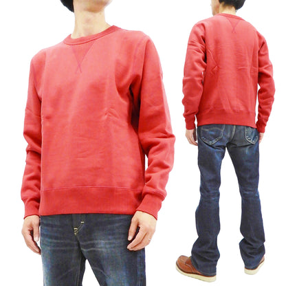 Whitesville Plain Sweatshirt Men's Loop-wheeled V-Insert Vintage Style WV67728 Red