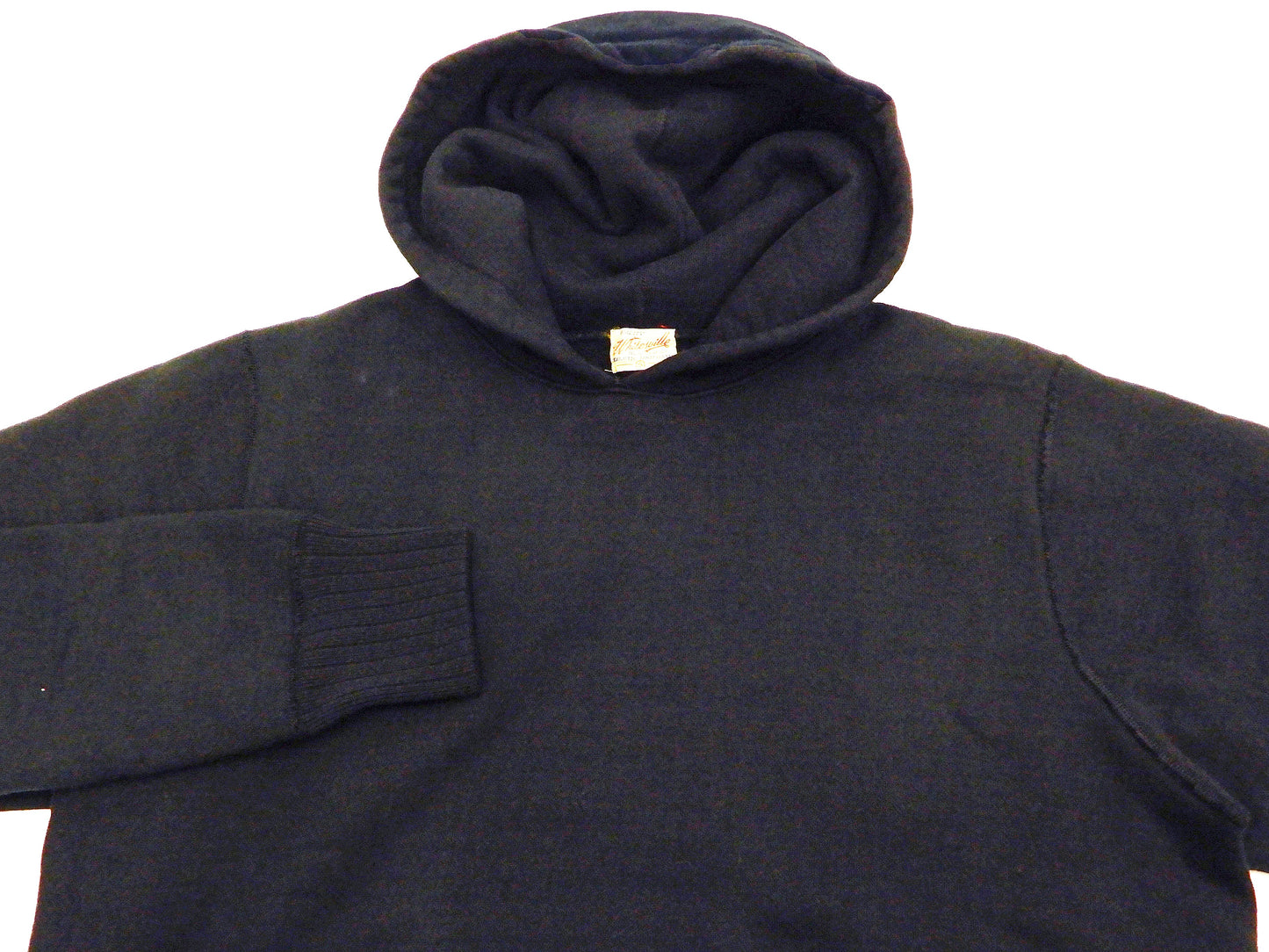 Whitesville Plain Pullover Hoodie Men's Solid Color Hooded Sweatshirt WV67729 Black