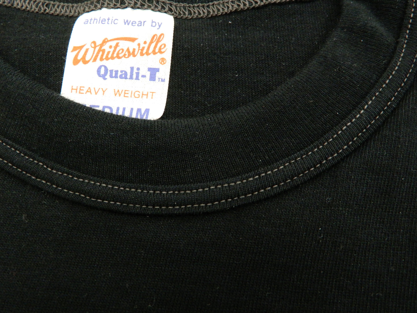 Whitesville Men's 2-Pack Plain Short-Sleeve Crew Neck T-Shirts, Tubular-Knit Cotton, Made in Japan by Toyo Enterprises (WV73544 119 Black)