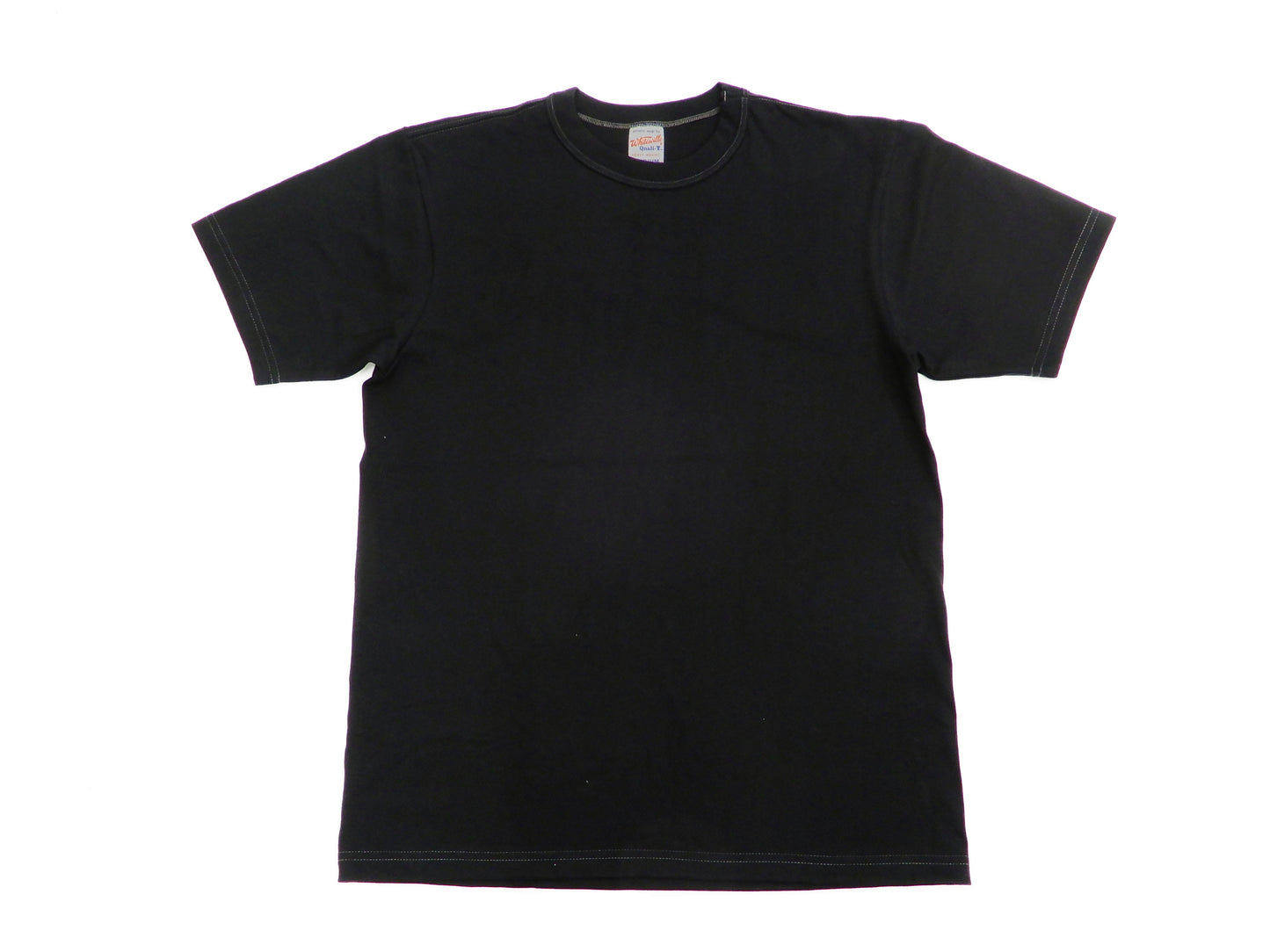 Whitesville Men's 2-Pack Plain Short-Sleeve Crew Neck T-Shirts, Tubular-Knit Cotton, Made in Japan by Toyo Enterprises (WV73544 119 Black)