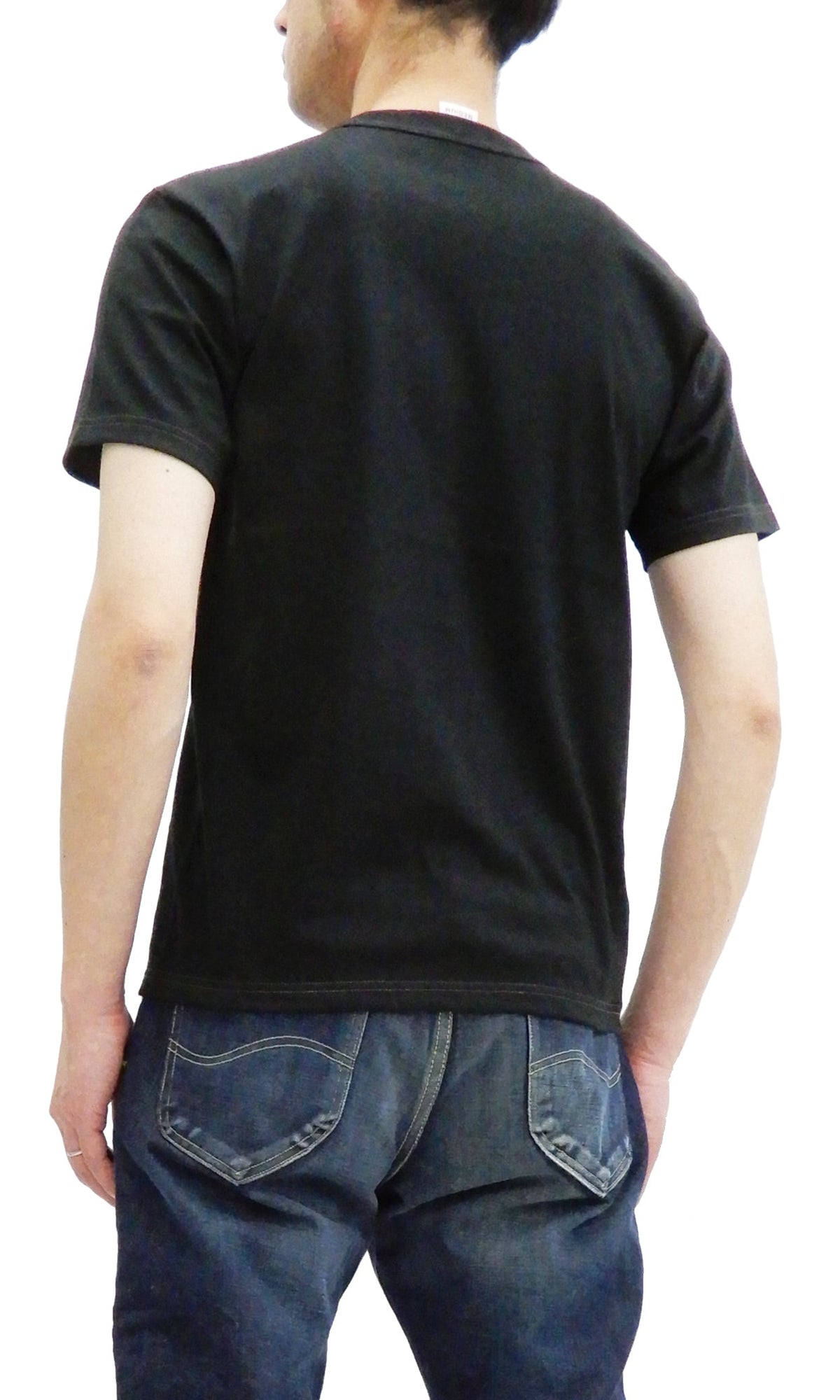 Whitesville Men's 2-Pack Plain Short-Sleeve Crew Neck T-Shirts, Tubular-Knit Cotton, Made in Japan by Toyo Enterprises (WV73544 119 Black)