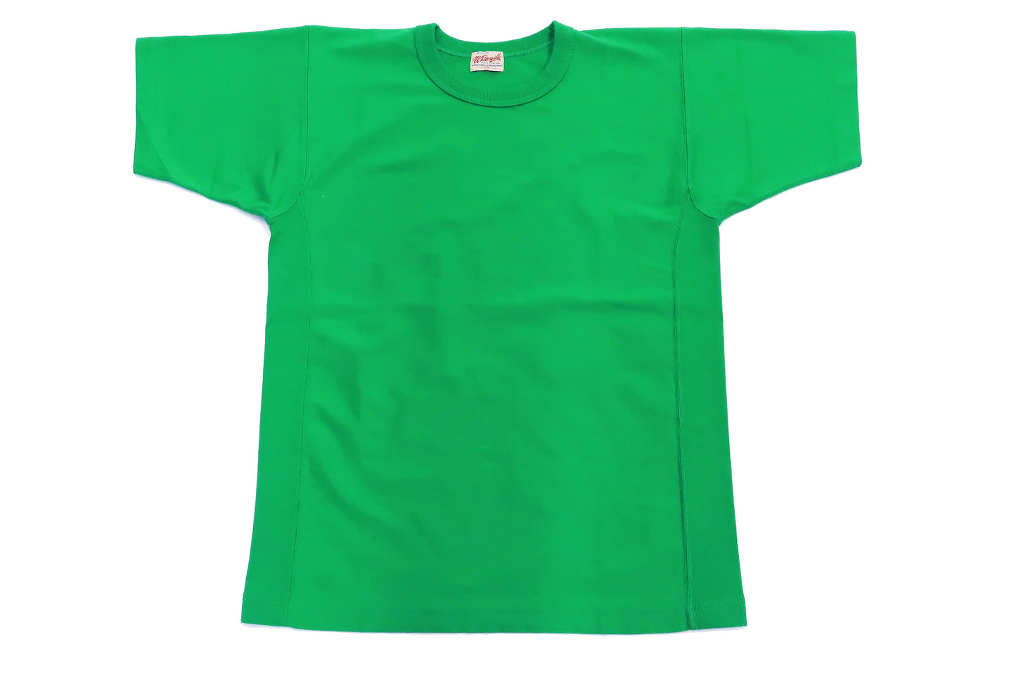 Whitesvill Plain T-shirt with Rib Side Panels Men's Heavyweight Short Sleeve Tee WV78930 144 Kelly-Green