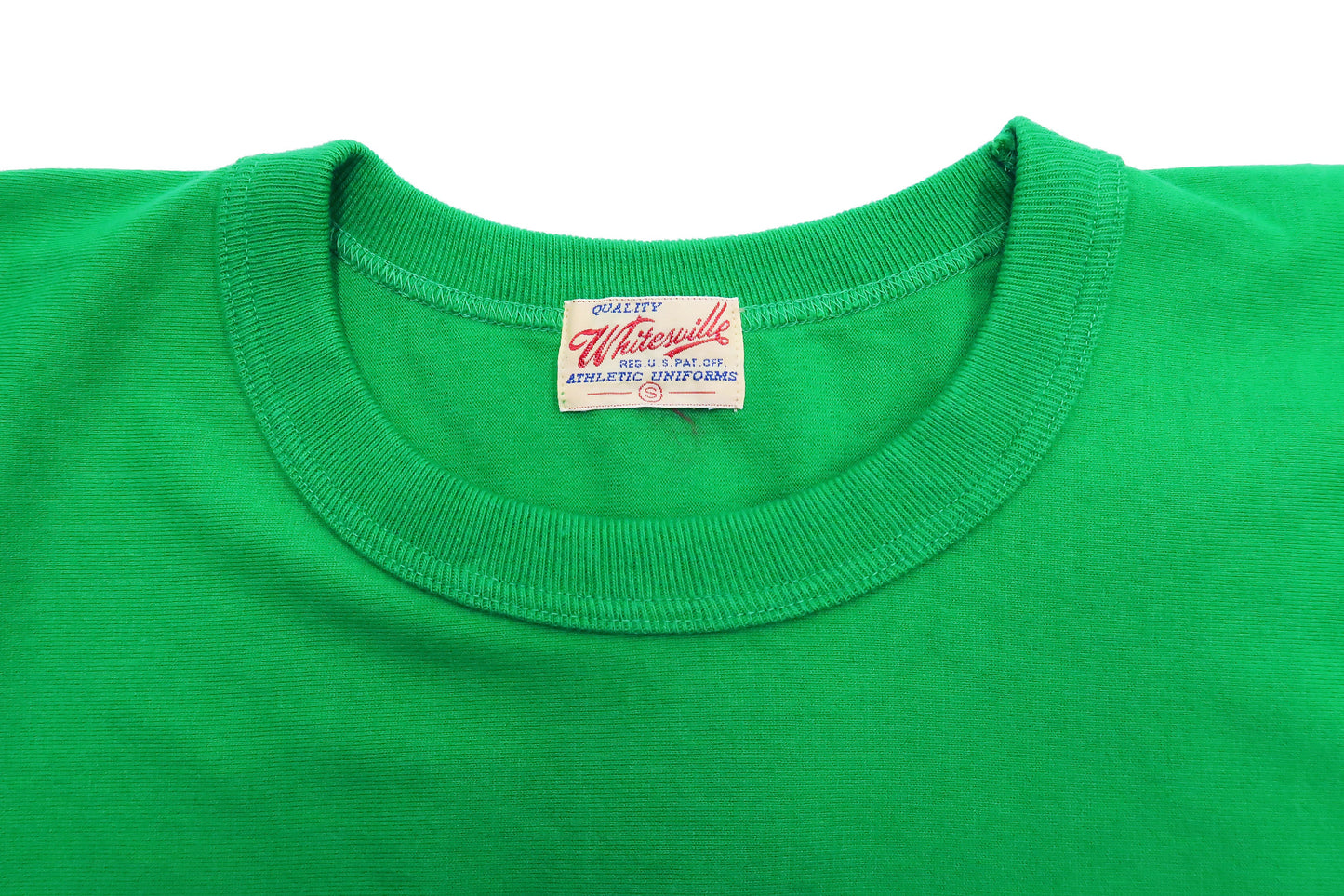 Whitesvill Plain T-shirt with Rib Side Panels Men's Heavyweight Short Sleeve Tee WV78930 144 Kelly-Green