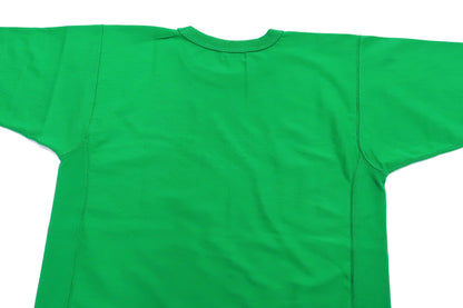 Whitesvill Plain T-shirt with Rib Side Panels Men's Heavyweight Short Sleeve Tee WV78930 144 Kelly-Green