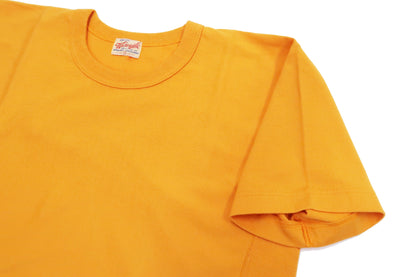 Whitesvill Plain T-shirt with Rib Side Panels Men's Heavyweight Short Sleeve Tee WV78930 156 Gold